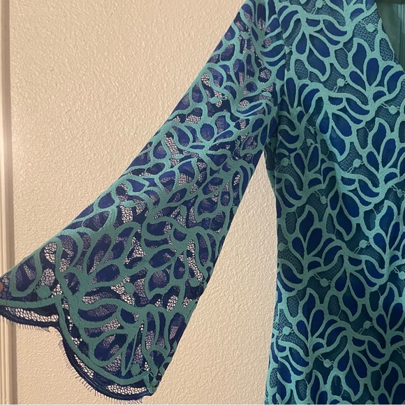 Lilly Pulitzer Devina Brewster Blue Light Flora Lace Shift Dress Size 6 - Picture 6 of 14